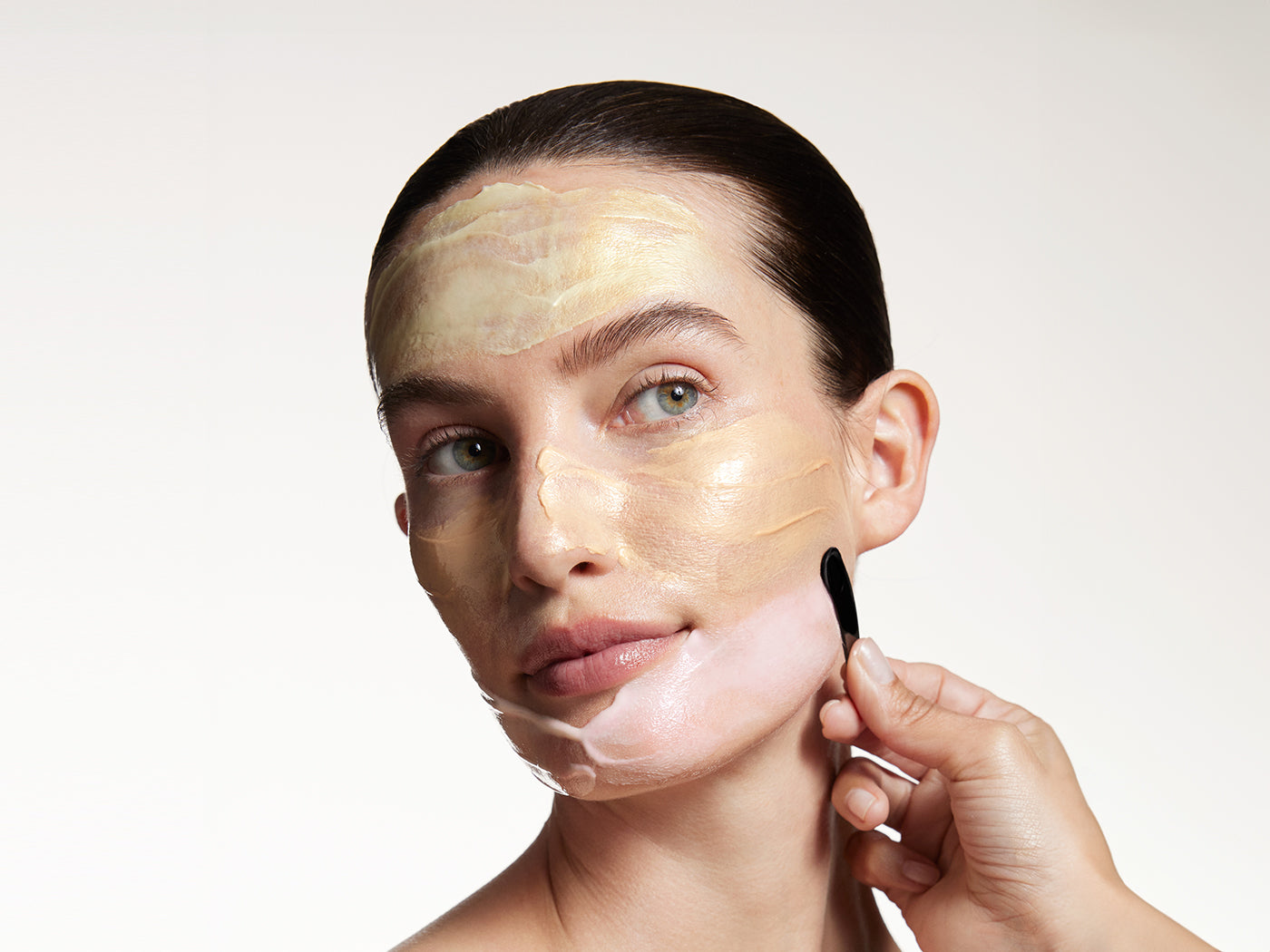 Apply #5 The Mask to the chin and jawline to restore clarity.